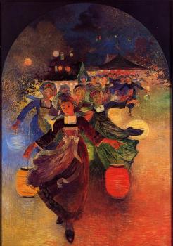 費迪南德 盧瓦敭 Breton Girls with Chinese Lanterns 費迪南德 盧瓦敭 Breton Girls with Chinese Lanterns